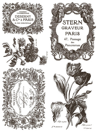 Floriography Paint Inlay IOD Summer Paint Inlay Transfer embellish furniture mixed media Journal Craft DIY Furniture Home Decor Mixed Media