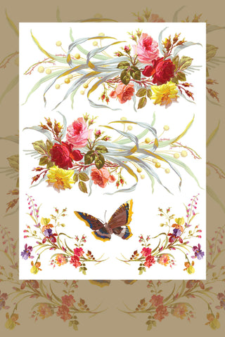 Saint Germain New IOD Summer Rub-On Decal Transfer Furniture Decor IOD Transfers for DIY Furniture Makeovers & Unique Home Decor Projects