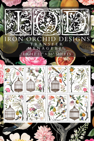 New IOD Summer Menagerie Rub-On Decal Transfer Furniture IOD Transfers for DIY Furniture Makeovers & Unique Home Projects