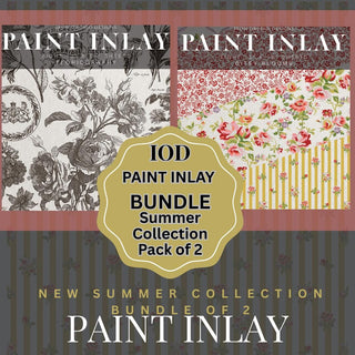 BUNDLE Paint Inlay IOD Summer Floriography set 2 Paint Inlays Transfer embellish furniture Craft DIY Furniture Home Decor Mixed Media