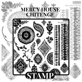 IOD Stamp Mercy House Chitenge Rubber Silicone Stamp Home Decor DIY Furniture Stamp Custom personalize home decor