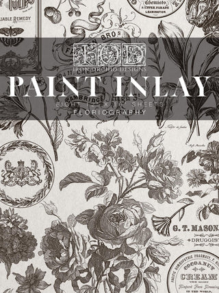 BUNDLE Paint Inlay New IOD Summer Floriography set 2 Paint Inlays Transfer embellish furniture Craft DIY Furniture Home Decor Mixed Media