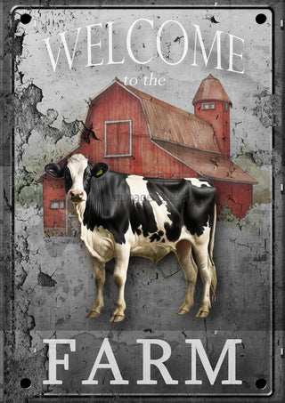 Decoupage Queen Welcome to the Farm Rice Paper A4 Rustic Farmhouse Animal Cottage Farm life Cow DIY Craft Scrapbooking mixed media journals