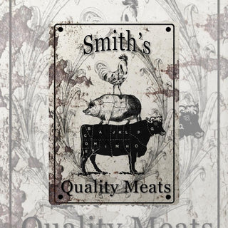 Smiths Quality Meat Rice Paper Decoupage Queen Rustic Farmhouse Animal Cottage Life DIY Craft Scrapbook mixed media Furniture