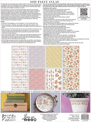 BUNDLE Paint Inlay New IOD Summer Floriography set 2 Paint Inlays Transfer embellish furniture Craft DIY Furniture Home Decor Mixed Media