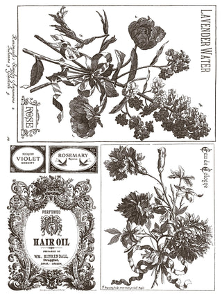 Floriography Paint Inlay IOD Summer Paint Inlay Transfer embellish furniture mixed media Journal Craft DIY Furniture Home Decor Mixed Media