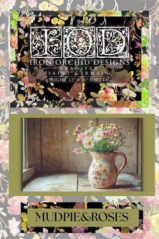 Saint Germain New IOD Summer Rub-On Decal Transfer Furniture Decor IOD Transfers for DIY Furniture Makeovers & Unique Home Decor Projects