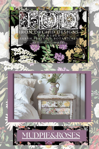 New IOD Summer Sarah Featon's Botanicals Rub-On Decal Transfer Furniture IOD Transfers for DIY Furniture Makeovers & Unique Home Projects