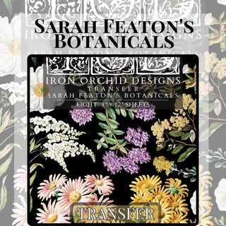 Sarah Featon's Botanicals New IOD Summer Rub-On Decal Transfer Farmhouse Furniture Transfers DIY Furniture Makeovers & Unique Home Projects