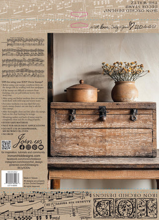 IOD Stamp The Waltz  Rubber Silicone Stamp