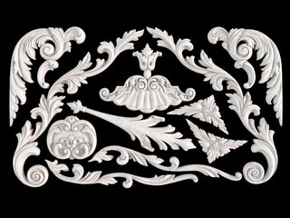 IOD Dainty Flourishes Iron Orchid Designs silicone mould embellishment applique furniture home décor mix media baking arts & craft and more