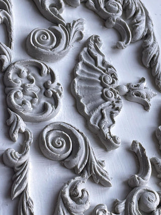 IOD Dainty Flourishes Iron Orchid Designs silicone mould embellishment applique furniture home décor mix media baking arts & craft and more