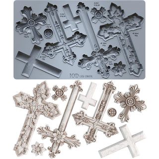 IOD Les Croix Silicone Mold Iron Orchid Designs embellishment applique French Country home décor mix media arts and craft