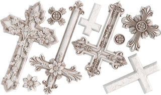 IOD Les Croix Silicone Mold Iron Orchid Designs embellishment applique French Country home décor mix media arts and craft