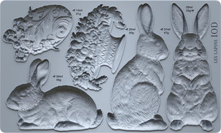 IOD Spring Bunny and Easter Les Lapins Mould Furniture Applique Iron Orchid Designs embellishment Gift for mom DIY décor mix media supplies