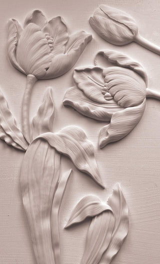 Tulips Silicone Mould IOD New 2026 Spring French Country Decor silicone mold applique for furniture mix media baking arts & craft