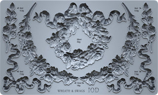 IOD Wreath & Swags Mould Iron Orchid Designs French Country Decor silicone mold applique scrapbooking baking arts