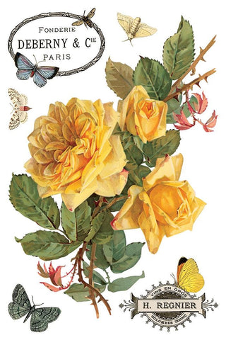 IOD By Any Other Name Transfer Spring release French Country Rub on Decal for Furniture Makeover Projects Mixed Media Craft Art Junk Journal