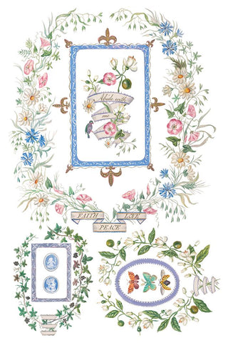 IOD Emily Clare Transfer Spring release French Country Decor Rub on Decal for Furniture Makeover Projects Mixed Media Craft Art Junk Journal