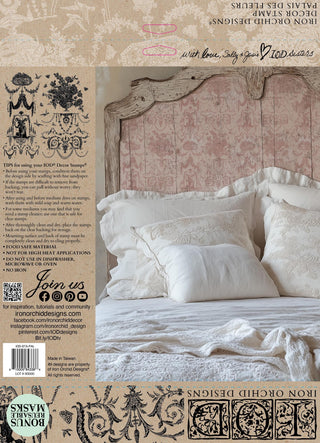 IOD Lace Palais des Fleurs Rubber Silicone 12X12 Stamps Home Decor DIY Furniture Stamp Custom personalize home decor