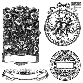 Emblems IOD Decor Stamps Spring 2026 4 Reusable Stamping Pads 6x6