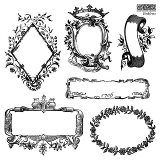 Emblems IOD Decor Stamps NEW Spring 2026 4 Reusable Stamping Pads 6x6