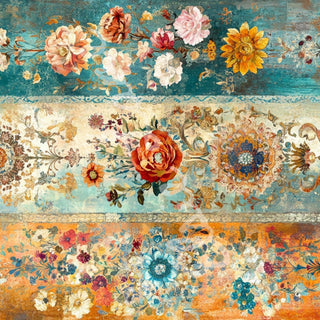 Boho Kantha Fusion By Elsie Lane DecoPosh Decoupage Paper A4 SIZE