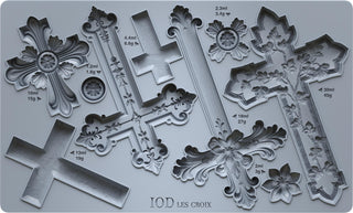 IOD Les Croix Silicone Mold Iron Orchid Designs embellishment applique French Country home décor mix media arts and craft