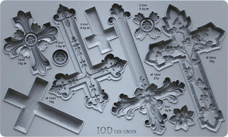 IOD Les Croix Silicone Mold Iron Orchid Designs embellishment applique French Country home décor mix media arts and craft