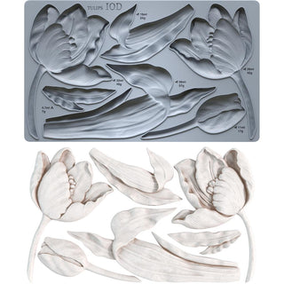 Tulips Silicone Mould IOD New 2026 Spring French Country Decor silicone mold applique for furniture mix media baking arts & craft