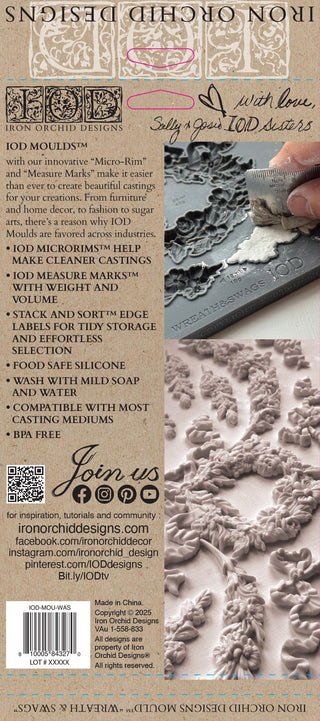 IOD Wreath & Swags Mould Iron Orchid Designs French Country Decor silicone mold furniture applique scrapbooking baking arts craft and more
