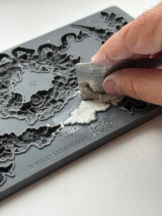 IOD Wreath & Swags Mould Iron Orchid Designs French Country Decor silicone mold applique scrapbooking baking arts