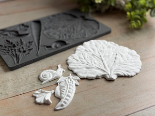 IOD Spring Garden Silicone Mould Iron Orchid Designs French Country Decor furniture applique for mix media scrapbooking arts and craft