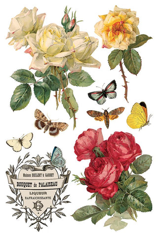 IOD By Any Other Name Transfer Spring release French Country Rub on Decal for Furniture Makeover Projects Mixed Media Craft Art Junk Journal