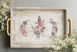 IOD Madeleine Transfer Botanical Floral Tropical Jungle Bird Furniture Restoration Vintage style Cabinets Dressers Craft Project Handmade Gifts