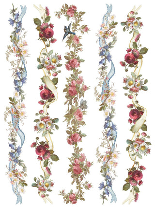 IOD Madeleine Transfer Botanical Floral Tropical Jungle Bird Furniture Restoration Vintage style Cabinets Dressers Craft Project Handmade Gifts