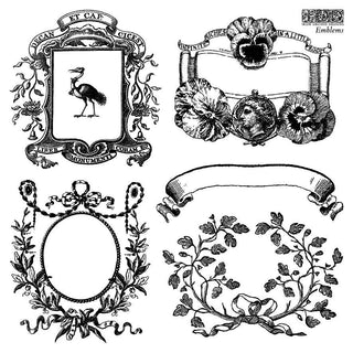 Emblems IOD Decor Stamps Spring 2026 4 Reusable Stamping Pads 6x6