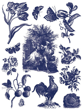 IOD Hameau de la Reine Paint Inlay Marie Antoinettes country retreat inspired French farmhouse IOD Inlay Transfer sheets limited release