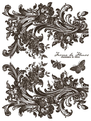 IOD Hameau de la Reine Paint Inlay Marie Antoinettes country retreat inspired French farmhouse IOD Inlay Transfer sheets limited release