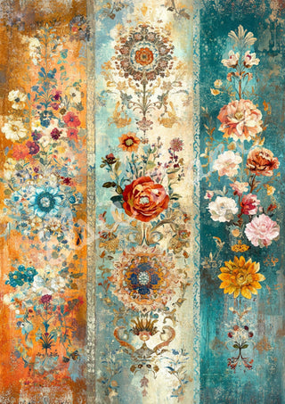 Boho Kantha Fusion By Elsie Lane DecoPosh Decoupage Paper A4 SIZE