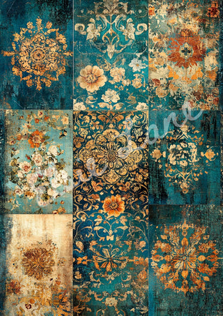 Boho Backgrounds 9 designs By Elsie Lane DecoPosh Decoupage Paper A4 SIZE