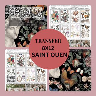 IOD Floral Rub On Decal Transfer Bundle Set of 4  Unique Gift BUNDLE set for mom Journal stickers IOD  Rub-On Decal Spring and Summer 2026