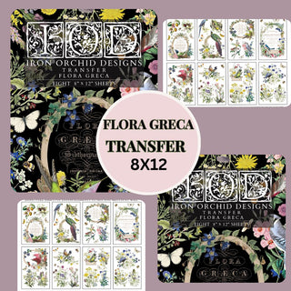 IOD Floral Rub On Decal Transfer Bundle Set of 4  Unique Gift BUNDLE set for mom Journal stickers IOD  Rub-On Decal Spring and Summer 2026