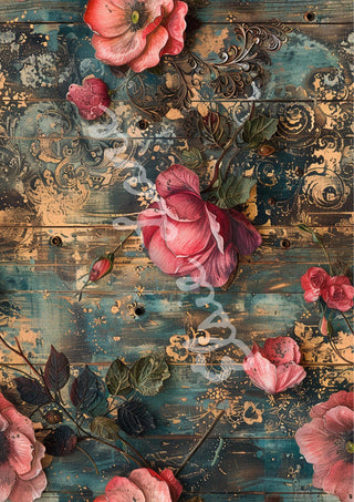 Rococo Botanica By Elsie Lane DecoPosh Decoupage Paper A4 SIZE