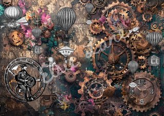 Timekeepers Voyage By Elsie Lane DecoPosh Decoupage Small Paper A4 SIZE