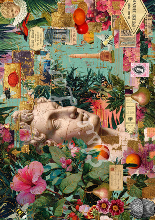Pardon My Garden Elsie Lane DecoPosh Decoupage Tissue Paper 21"X29" Inch Large paper size