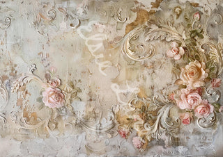 Kiss From A Rose Elsie Lane DecoPosh Decoupage Tissue Paper 21"X29" Inch Large paper size Floral Craft Supply