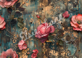 Rococo Botanica Elsie Lane DecoPosh Decoupage Tissue Paper 21"X29" Inch Large paper size Floral Craft Supply