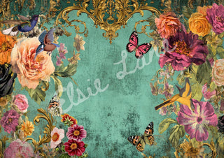 Petalicious Elsie Lane DecoPosh Decoupage Tissue Paper 21"X29" Inch Large paper size Floral Craft Supply