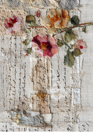 Tea Stained Roseworks Elsie Lane DecoPosh Decoupage Paper A4 SIZE